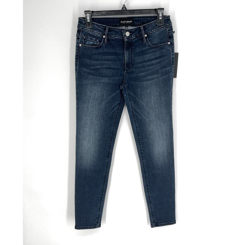 Black Orchid Denim NEW Liquify Soft Jude Crop Skinny Jeans 26 Run For Cover Blue